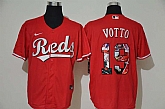 Reds 19 Joey Votto Red Nike Cool Base Player Jersey,baseball caps,new era cap wholesale,wholesale hats